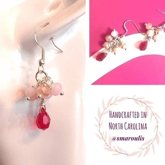 𝅺SWAROVSKI Sterling Silver Earrings Swarovski Briolettes Handcrafted
